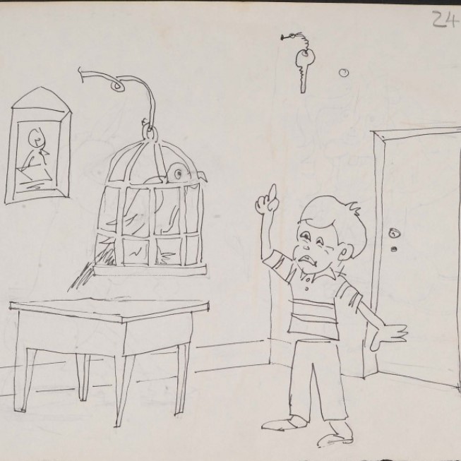 Illustration from short stories for children by Saʻīd Shāmāyā (PLA SSh 00019)